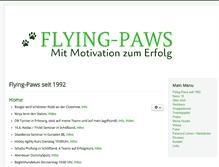 Tablet Screenshot of flying-paws.ch